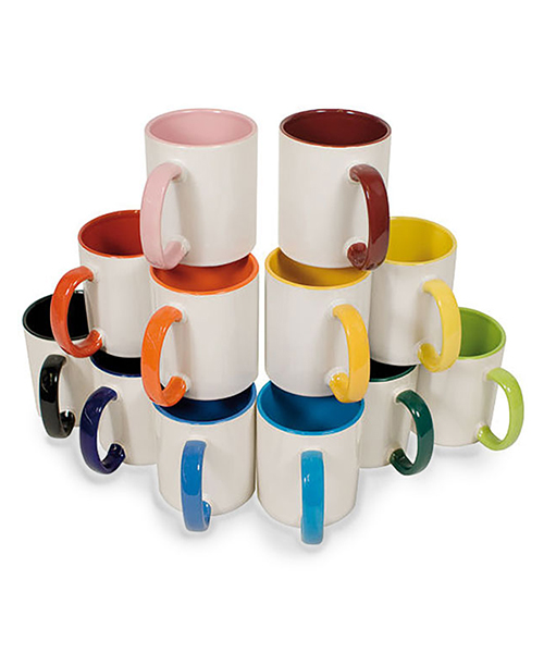 ماگ دسته و داخل رنگی